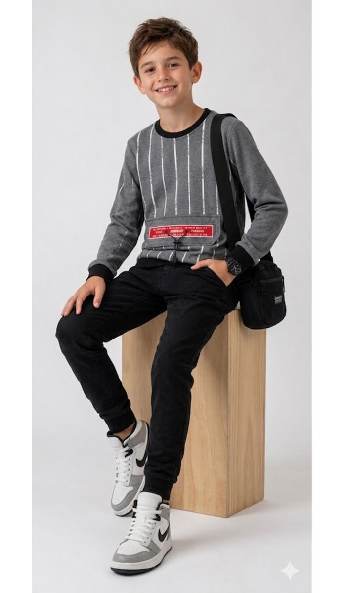  Çocuk Antrasit Sweatshirt 