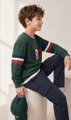 Çocuk Haki Sweatshirt