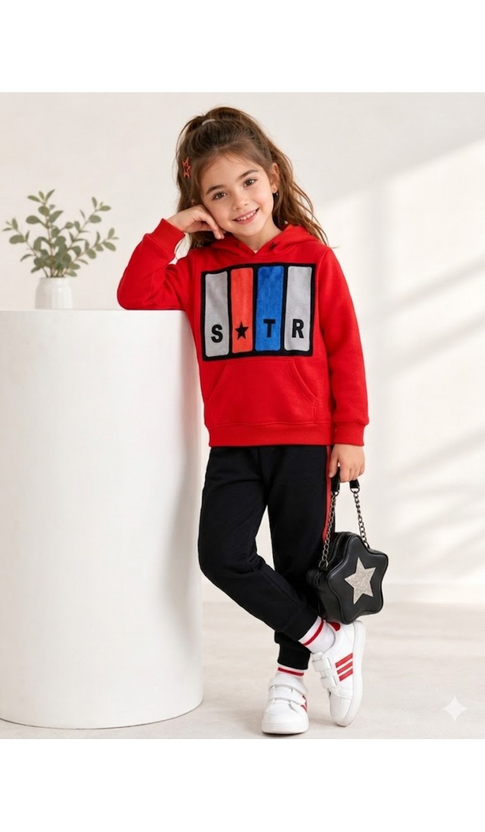 Çocuk Kırmızı Sweatshirt 