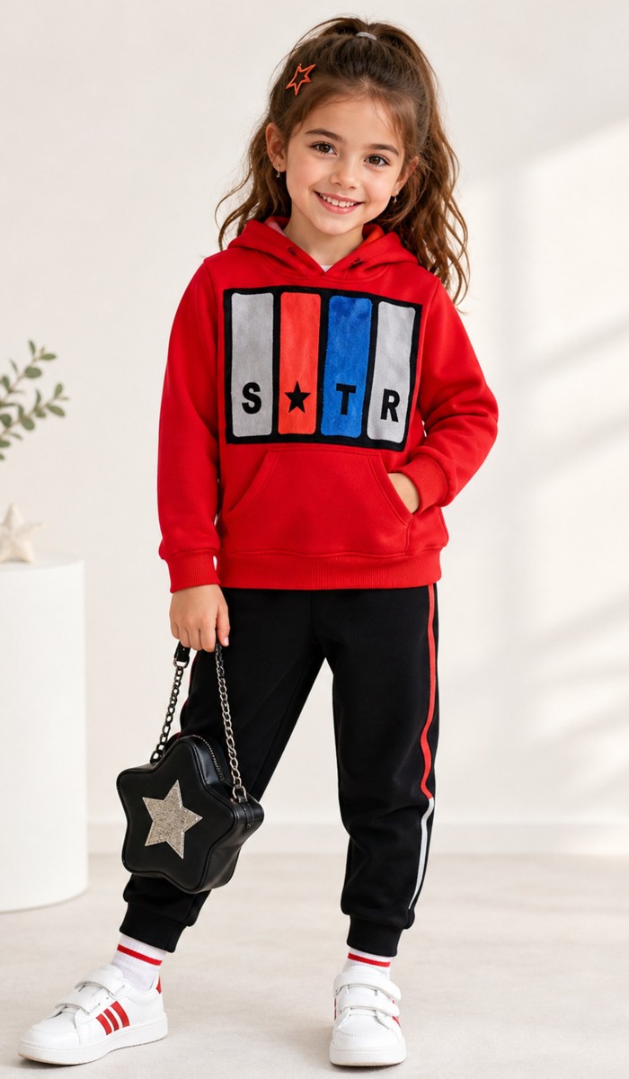 Çocuk Kırmızı Sweatshirt Çocuk Kırmızı Sweatshirt