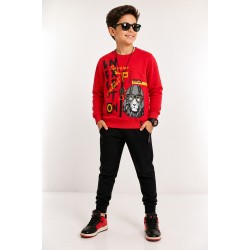  Çocuk Kırmızı Sweatshirt 