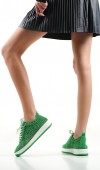 Kadın Yeşil Örgü Sneaker Spor Ayakkabı