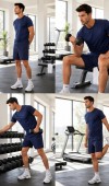 Erkek Lacivert Spor Şort Erkek Lacivert Spor Şort