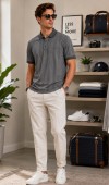 Erkek Antrasit Polo Yaka T-Shirt Erkek Antrasit Polo Yaka T-Shirt