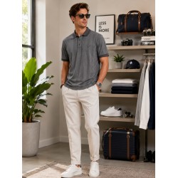 Erkek Antrasit Polo Yaka T-Shirt 
