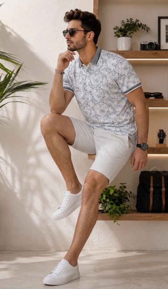 Erkek Beyaz Polo Yaka T-Shirt Erkek Beyaz Polo Yaka T-Shirt