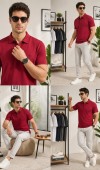 Erkek Bordo Polo Yaka T-Shirt Erkek Bordo Polo Yaka T-Shirt