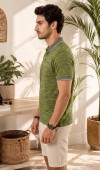 Erkek Haki Polo Yaka T-Shirt