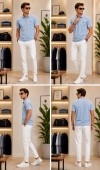 Erkek Mavi Polo Yaka T-Shirt Erkek Mavi Polo Yaka T-Shirt