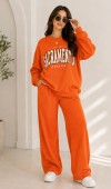 Kadın Turuncu Bisiklet Yaka Sweatshirt