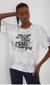Kadın Beyaz Bisiklet Yaka T-Shirt