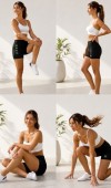 Kadın Siyah Dar Kalıp Cepsiz Mini Şort Kadın Siyah Dar Kalıp Cepsiz Mini Şort