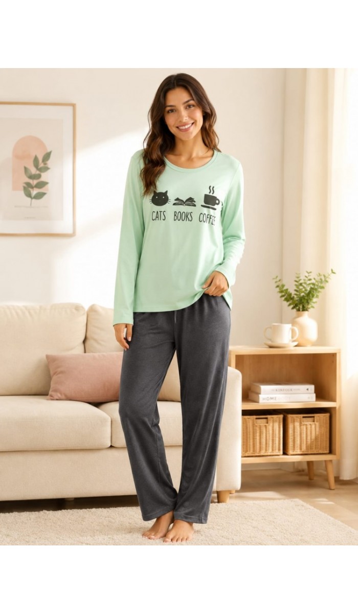 Kadın Yeşil Pijama Takımı Kadın Yeşil Pijama Takımı