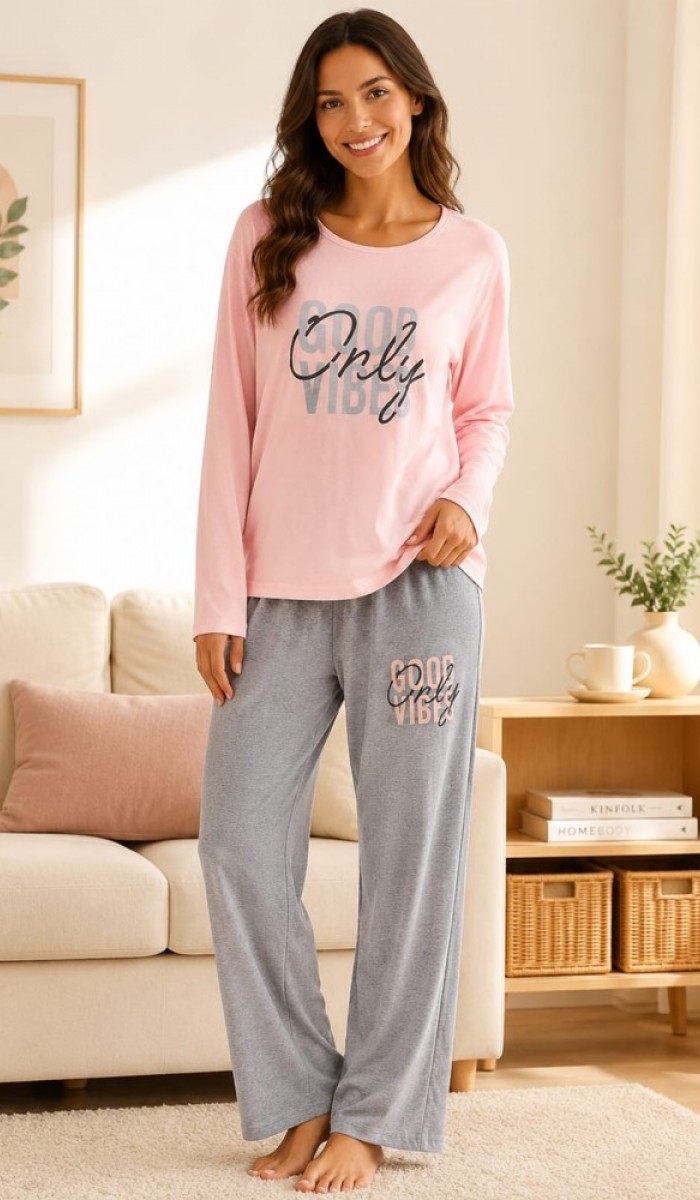 Kadın Pudra Pijama Takımı