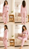 Kadın Pudra Pijama Takımı