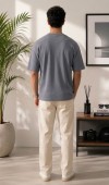 Erkek Antrasit Bisiklet Yaka Basic T-Shirt