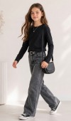 Kız Çocuk Siyah Sweatshirt Kız Çocuk Siyah Sweatshirt