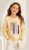 Kız Çocuk Sarı Sweatshirt Kız Çocuk Sarı Sweatshirt