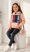 Kız Çocuk Pudra Sweatshirt Kız Çocuk Pudra Sweatshirt
