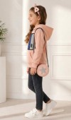 Kız Çocuk Pudra Sweatshirt Kız Çocuk Pudra Sweatshirt