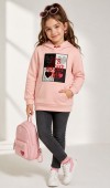 Kız Çocuk Pudra Sweatshirt Kız Çocuk Pudra Sweatshirt