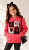 Kız Çocuk Nar Çiçeği Sweatshirt Kız Çocuk Nar Çiçeği Sweatshirt