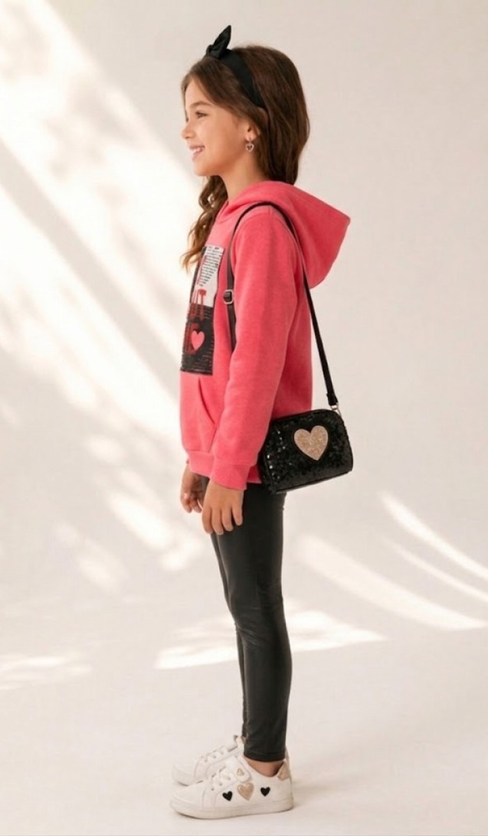 Kız Çocuk Nar Çiçeği Sweatshirt Kız Çocuk Nar Çiçeği Sweatshirt