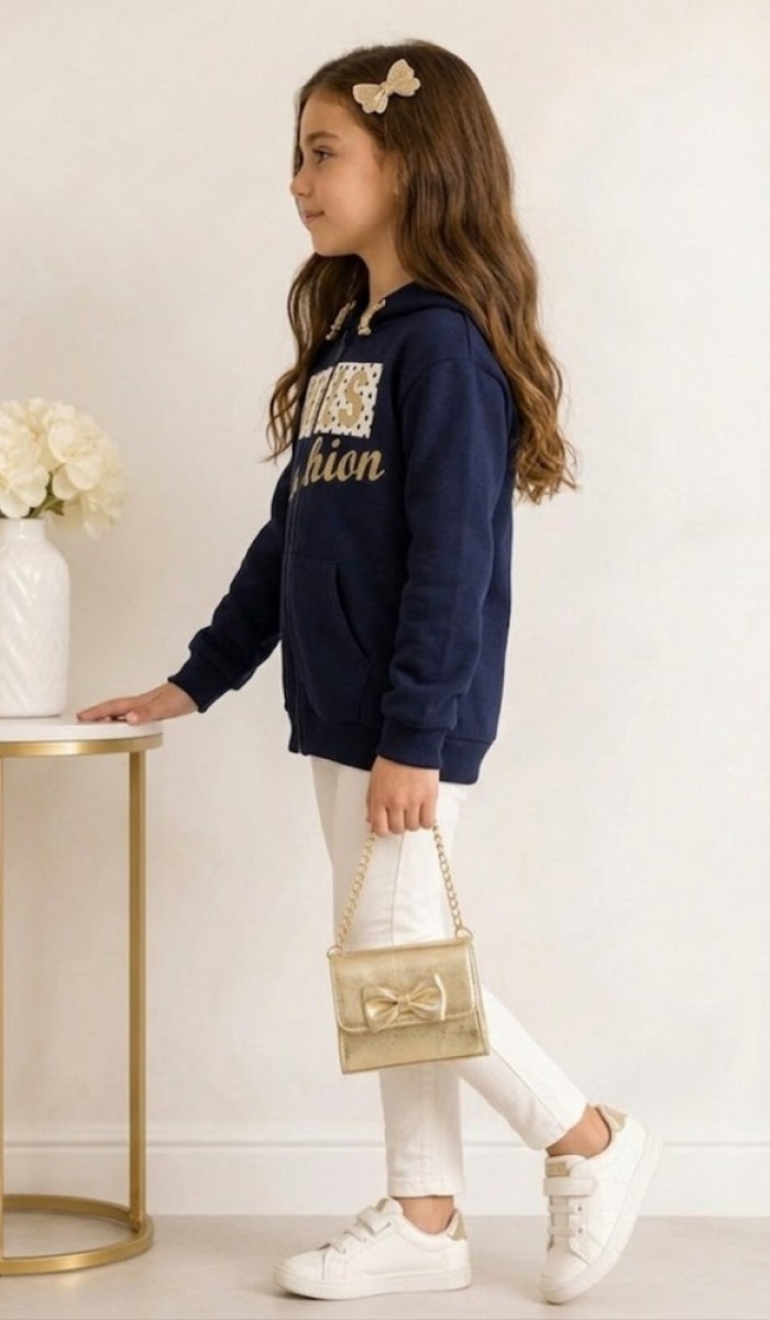 Kız Çocuk Lacivert Sweatshirt