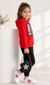Kız Çocuk Kırmızı Sweatshirt