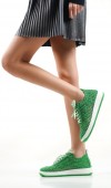 Kadın Yeşil Örgü Sneaker Spor Ayakkabı Kadın Yeşil Örgü Sneaker Spor Ayakkabı
