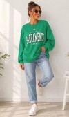 Kadın Yeşil Bisiklet Yaka Sweatshirt Kadın Yeşil Bisiklet Yaka Sweatshirt