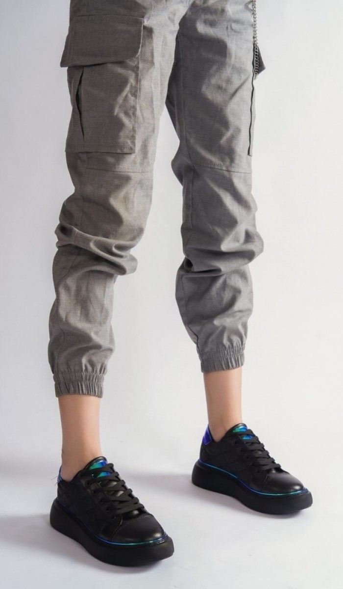 Kadın Siyah Sneaker Spor Ayakkabı