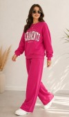 Kadın Pembe Bisiklet Yaka Sweatshirt