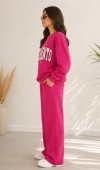 Kadın Pembe Bisiklet Yaka Sweatshirt
