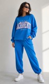 Kadın Mavi Bisiklet Yaka Sweatshirt Kadın Mavi Bisiklet Yaka Sweatshirt