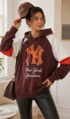 Kadın Kahverengi Kapşonlu Sweatshirt