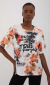Kadın Beyaz Bisiklet Yaka T-Shirt Kadın Beyaz Bisiklet Yaka T-Shirt