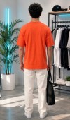 Erkek Turuncu O Yaka Basic T-Shirt Erkek Turuncu O Yaka Basic T-Shirt