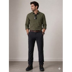 Erkek Siyah Outdoor Pantolon
