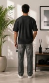 Erkek Siyah Bisiklet Yaka Basic T-Shirt Erkek Siyah Bisiklet Yaka Basic T-Shirt