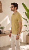 Erkek Sarı Polo Yaka T-Shirt Erkek Sarı Polo Yaka T-Shirt