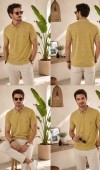 Erkek Sarı Polo Yaka T-Shirt Erkek Sarı Polo Yaka T-Shirt