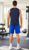 Erkek Mavi Spor Şort Erkek Mavi Spor Şort