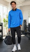 Erkek Mavi Spor Sweatshirt Erkek Mavi Spor Sweatshirt