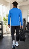 Erkek Mavi Spor Sweatshirt Erkek Mavi Spor Sweatshirt