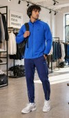 Erkek Mavi Slim Fit Eşofman Takımı Erkek Mavi Slim Fit Eşofman Takımı