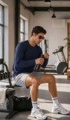 Erkek Lacivert Spor Sweatshirt Erkek Lacivert Spor Sweatshirt