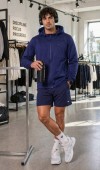 Erkek Lacivert Kapşonlu Sweatshirt Erkek Lacivert Kapşonlu Sweatshirt
