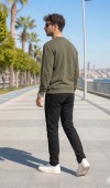 Erkek Haki Sweatshirt Erkek Haki Sweatshirt