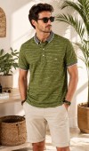 Erkek Haki Polo Yaka T-Shirt